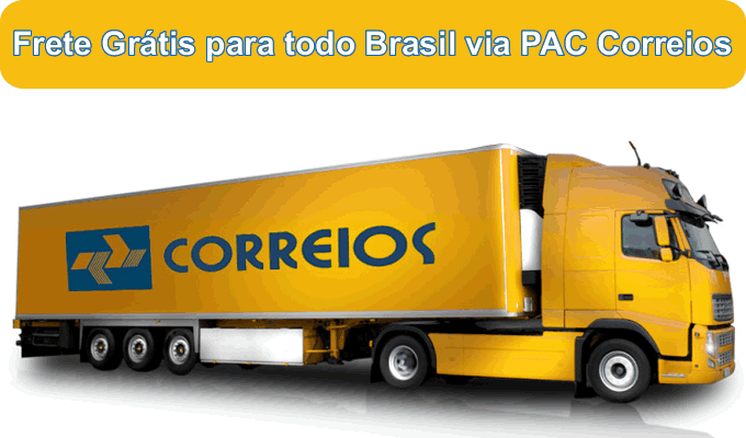 Frete Grátis para todo Brasil via PAC Correios